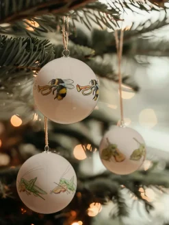 Discount Design House Stockholm 3 Bolas Navidad Elsa Beskow, Set no 9 Blanco