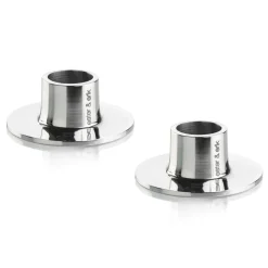 Online Ester & erik 2 Candelabros brillante, acero inoxidable Plateado