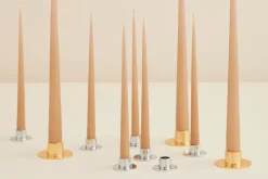 Online Ester & erik 2 Candelabros brillante, acero inoxidable Plateado
