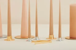 Best Ester & erik 2 Candelabros brillante, Oro Color dorado