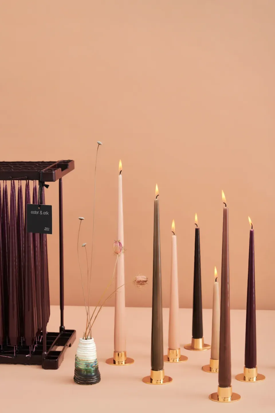 Best Ester & erik 2 Candelabros brillante, Oro Color dorado