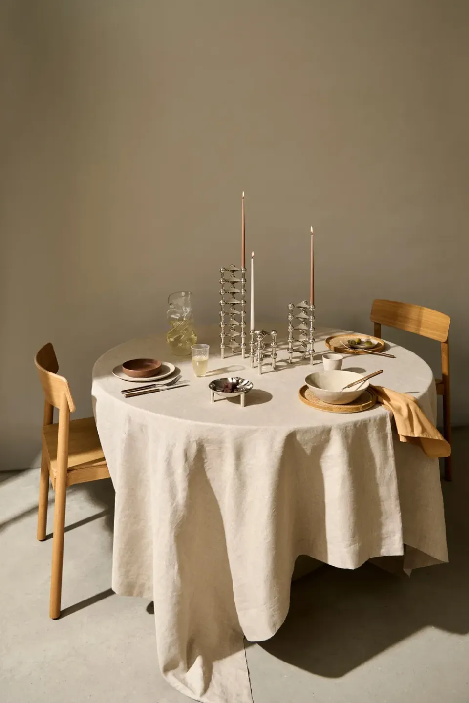 Outlet STOFF 3 Candelabros Nagel, cromo Plateado