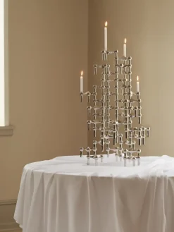 Outlet STOFF 3 Candelabros Nagel, cromo Plateado