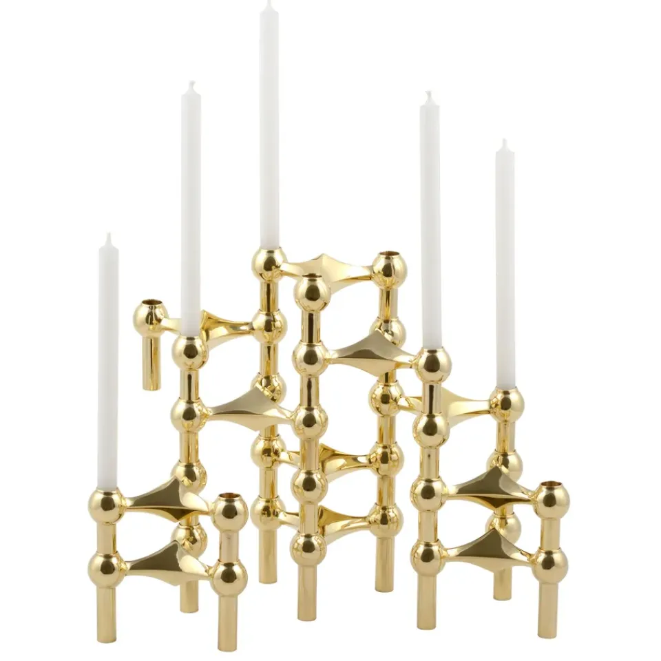 Online STOFF 3 Candelabros Nagel, latón Color dorado