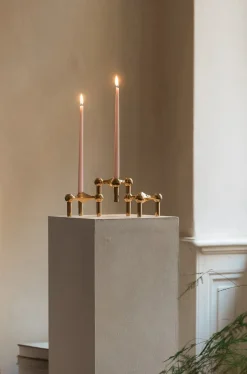 Online STOFF 3 Candelabros Nagel, latón Color dorado