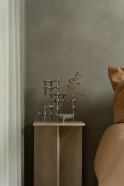 Best STOFF 3 Candelabros Nagel, cromo Plateado