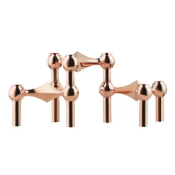 Outlet STOFF 3 Candelabros Nagel, oro Rosa