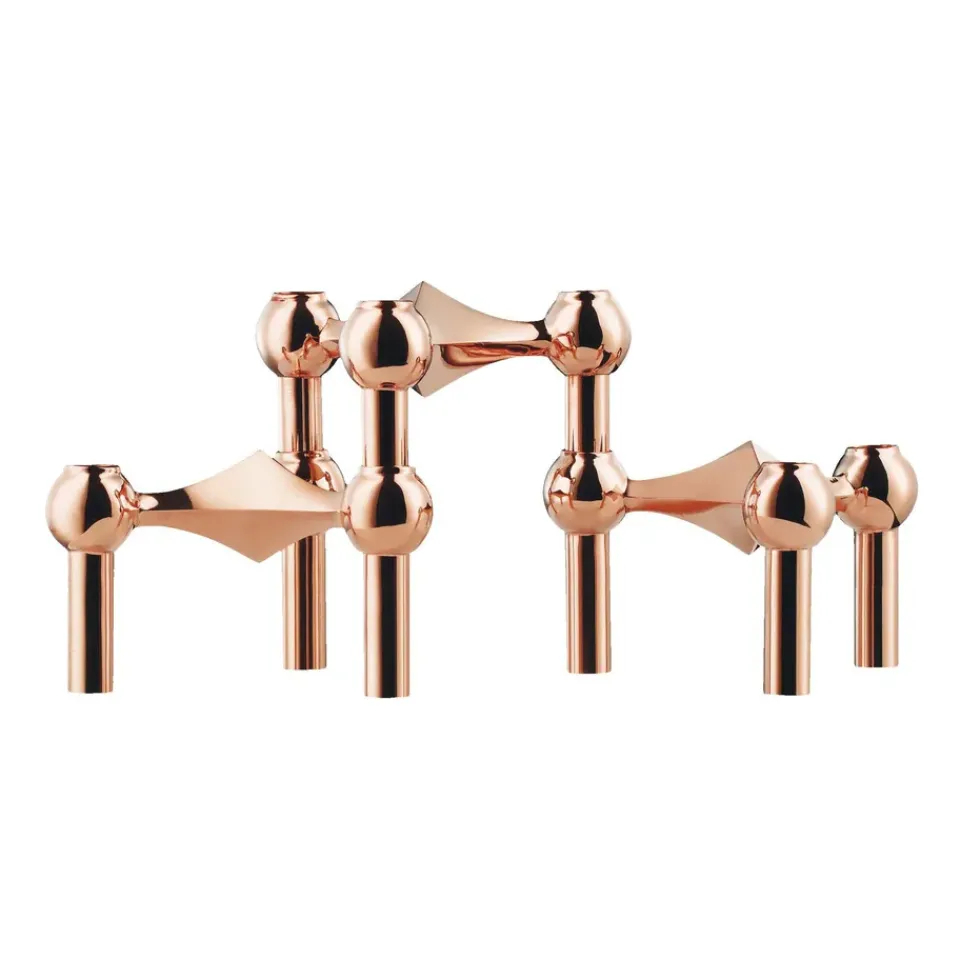 Outlet STOFF 3 Candelabros Nagel, oro Rosa