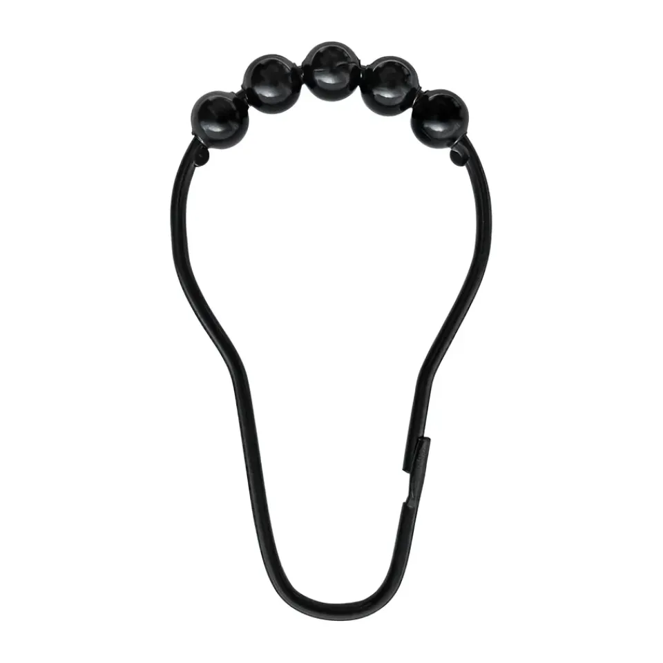 New Mette Ditmer 10 Ganchos Aqua para cortina de ducha, Negro