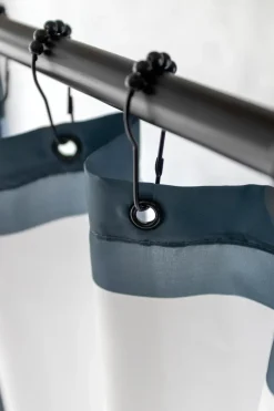 New Mette Ditmer 10 Ganchos Aqua para cortina de ducha, Negro