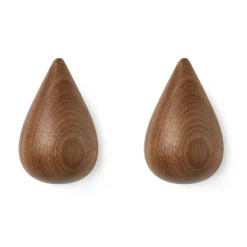 Discount Normann Copenhagen 2 Ganchos Dropit nogal, grandes Marrón