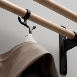 Outlet Essem Design 2 Ganchos Nostalgi, Negro