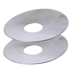 Online ERNST 2 Protectores de velas Ø8,3 cm, metal cepillado Plateado