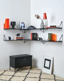 Hot Maze 2 Soportes para balda Pythagoras, Negro