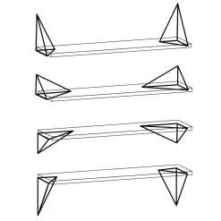 Online Maze 2 Soportes para balda Pythagoras, Blanco