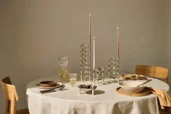 STOFF 6 Velas cónicas de ester & erik, Soft brown Marrón