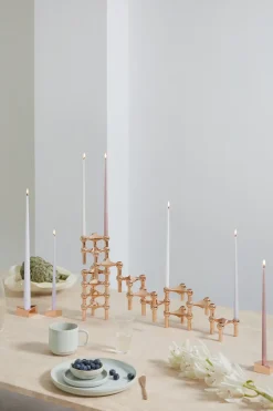 STOFF 6 Velas cónicas de ester & erik, Dusty rose Rosa