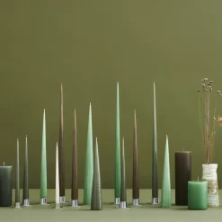 Hot Ester & erik 2 Velas 37 cm lacado, Green soil 70 Verde