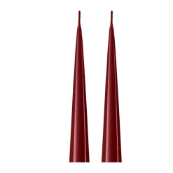 New Ester & erik 2 Velas 37 cm lacado, Deep wine 44/2 Rojo