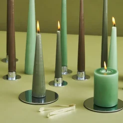 New Ester & erik 2 Velas 37 cm lacado, Eucalyptus 66 Verde