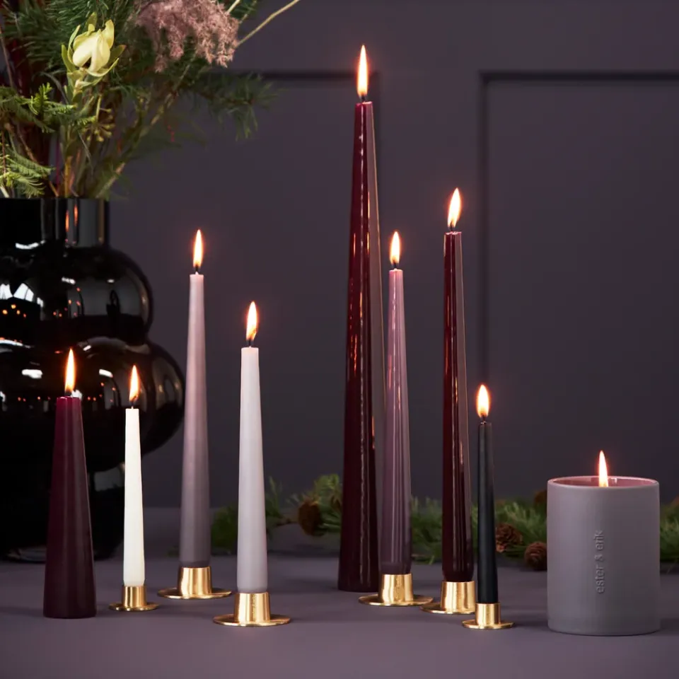 Online Ester & erik 2 Velas 37 cm mate, Muted mauve 42 Púrpura