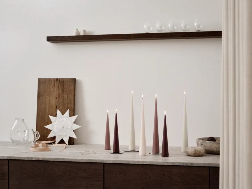 Clearance Ester & erik 2 Velas 37 cm mate, Winter rose 84 Púrpura