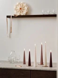 Clearance Ester & erik 2 Velas 37 cm mate, Winter rose 84 Púrpura