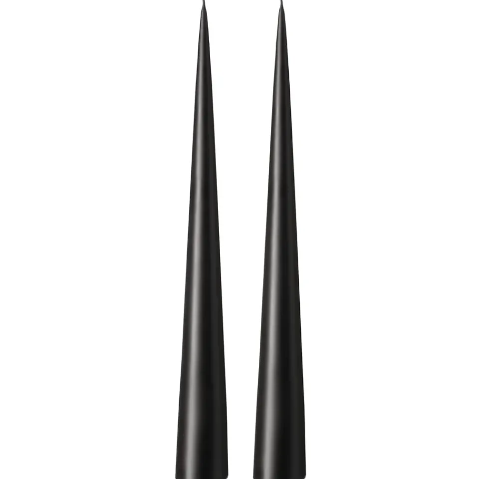Sale Ester & erik 2 Velas 37 cm mate, Raw black 75 Negro