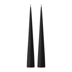 Ester & erik 2 Velas 37 cm mate, Velvet matt black 95 Negro