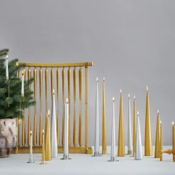 Discount Ester & erik 4 Velas 32 cm metalico, Gold Plateado
