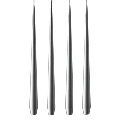Outlet Ester & erik 4 Velas 32 cm metalico, Silver Plateado