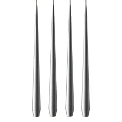 Best Ester & erik 4 Velas 42 cm metalico, Silver Plateado