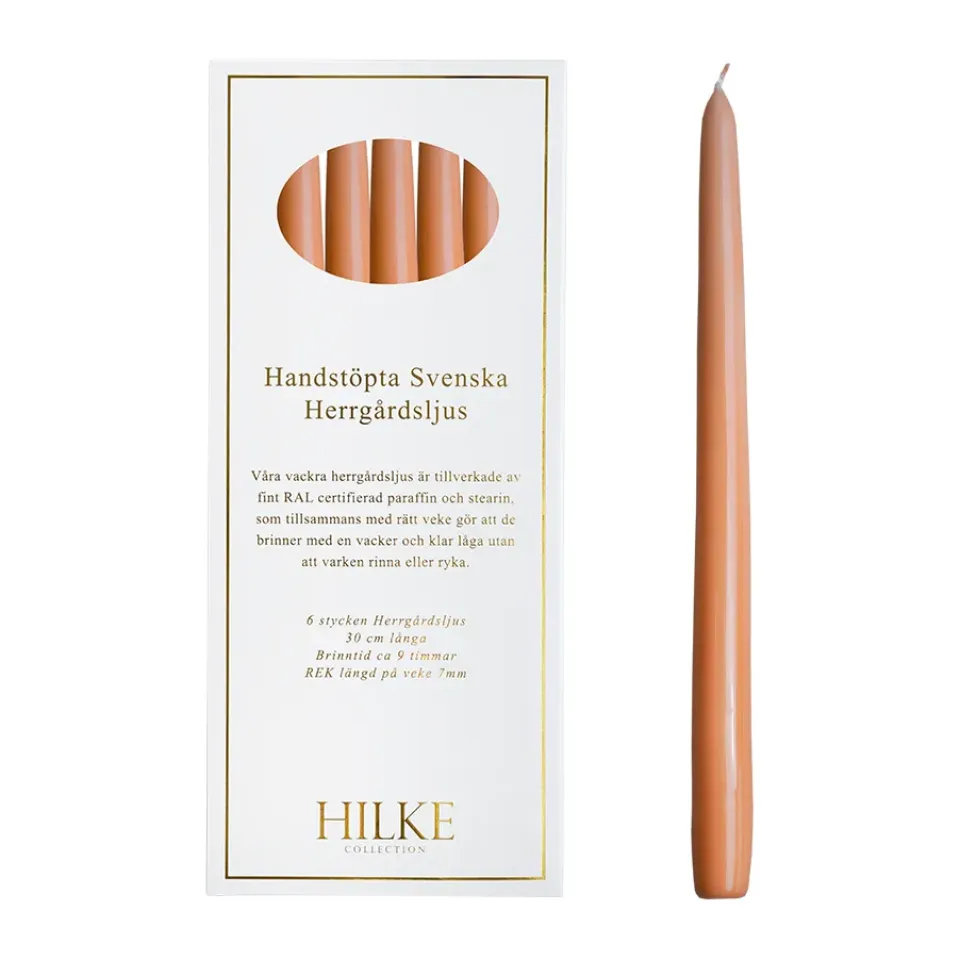 Online Hilke Collection 6 Velas Herrgårdsljus 30 cm, Albaricoque Naranja