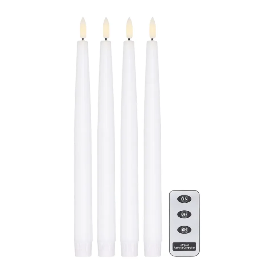 Sale Scandi Essentials 4 Velas LED Bright 28,5 cm con control remoto, Blanco