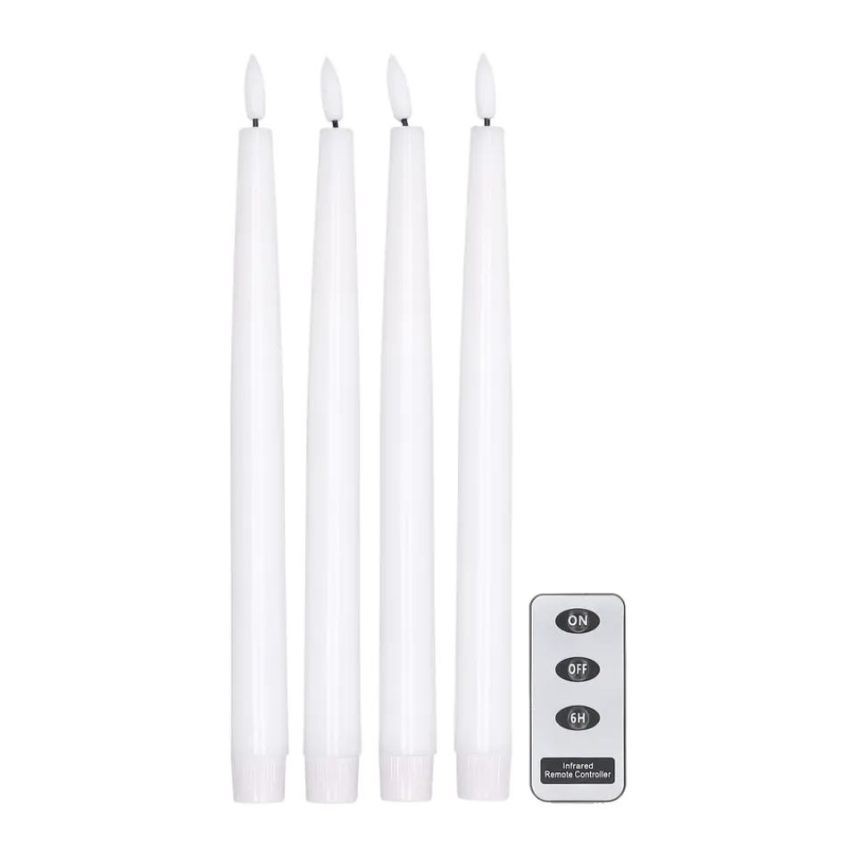 Sale Scandi Essentials 4 Velas LED Bright 28,5 cm con control remoto, Blanco