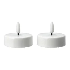 Online Scandi Essentials 2 Velas LED Bright Ø5,8 cm, White Blanco