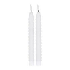 Sale Scandi Essentials 2 Velas LED Twisted 25 cm, Blanco