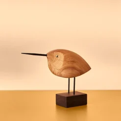 Best Warm Nordic Adorno Beak Bird, Awake Snipe Marrón