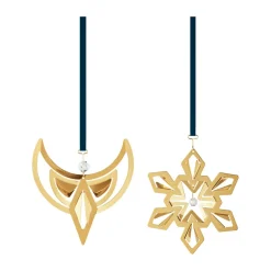 Georg Jensen Adorno colgante de Navidad 2024, 2-pack, Chapado en paladio Plateado