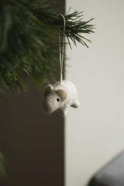 DBKD Adorno colgante Hanging pig, Blanco