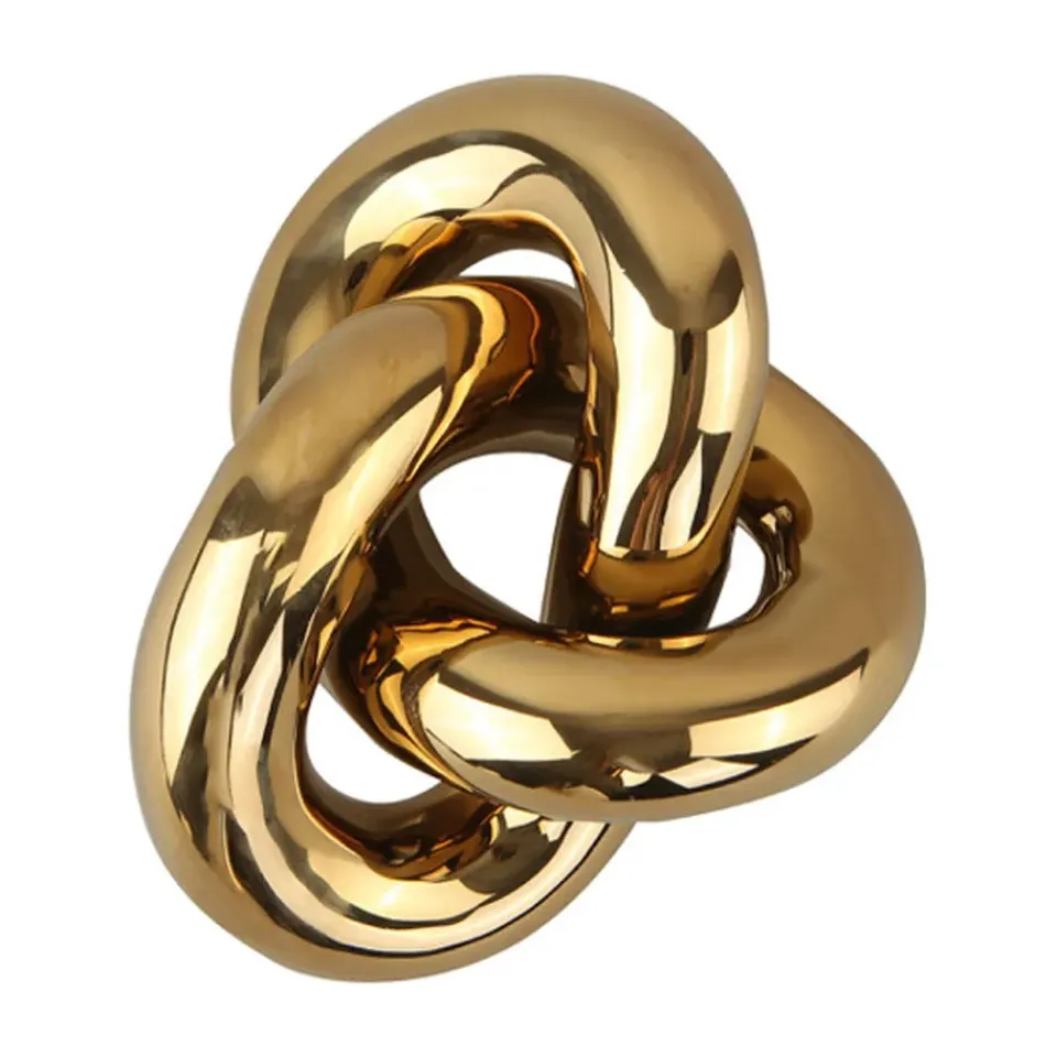Outlet Cooee Design Adorno Knot Table large, Light Gold Color dorado