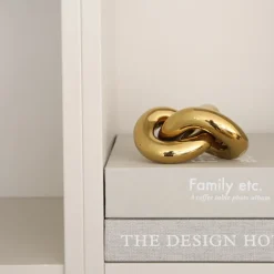 Best Cooee Design Adorno Knot Table small, Light Gold Color dorado