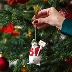 Best Villeroy & Boch Adorno navideño, muñeco de nieve Christmas Classics, Blanco