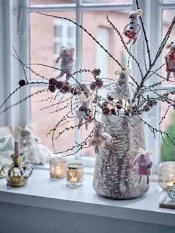 Online Bloomingville Adorno navideño Peo lana 2 piezas, Marrón