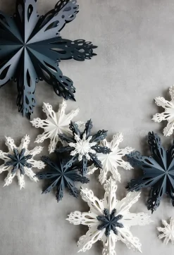 Sale Broste Copenhagen Adorno navideño Snowflake White, Ø30 cm Blanco