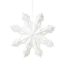 Online Broste Copenhagen Adorno navideño Snowflake White, Ø15 cm Blanco