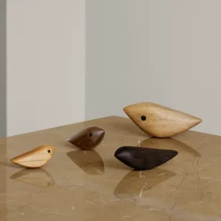 Clearance Warm Nordic Adorno Twirling Bird M, Nogal Marrón