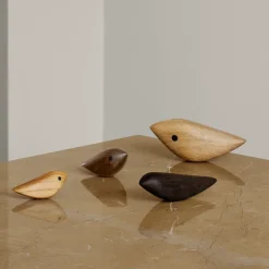 Clearance Warm Nordic Adorno Twirling Bird XL, Roble Marrón