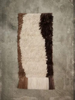 Clearance Ferm Living Alfombra de pared Edge Wall Rug 50x110 cm, Blanco roto - Café Beige