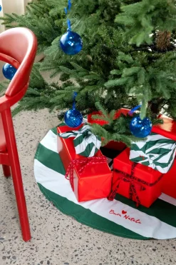 Hot Byon Alfombra para árbol de Navidad Love Ø100 cm, Verde-azul claro VerdeAzul